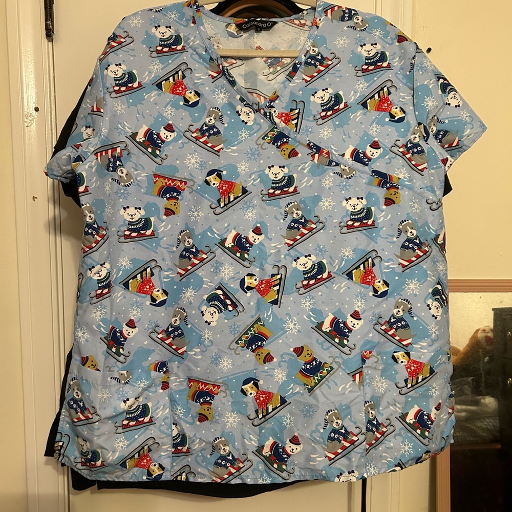 Set of scrub tops